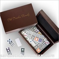 Domino Set in a Personalized Wood Box 3558